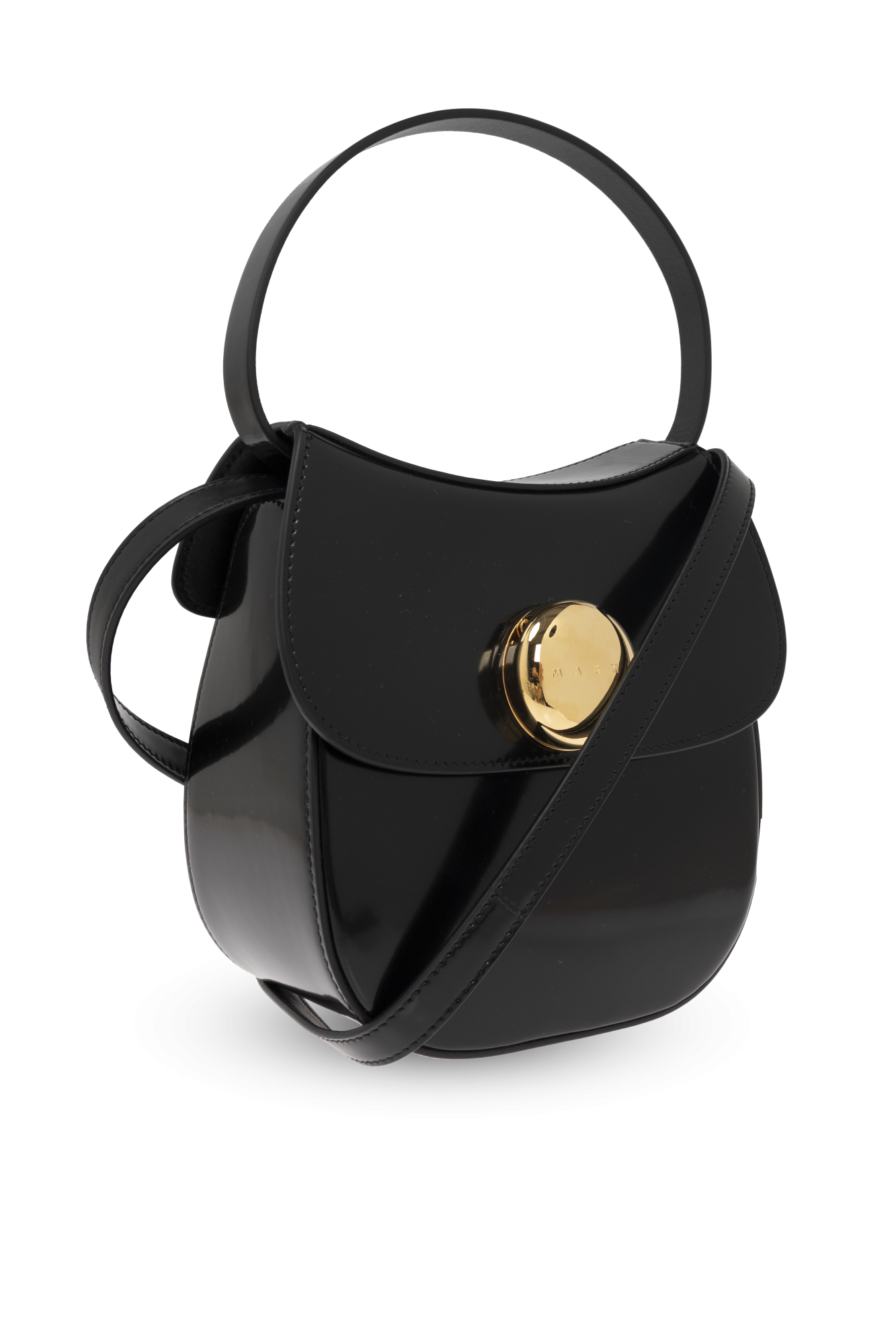 ハンドバッグ MARNI Woman Handbag Black BMMP0068Q0P3860 00N99 Tropicalia Small Bag in black leather and raffia-effect